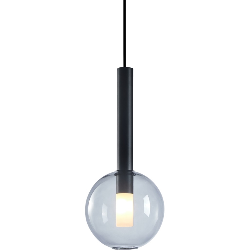 Lampadario a sospensione con filo NIKO 1xG9/9W/230V diametro 15 cm nero