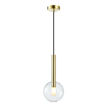 Lampadario a sospensione con filo NIKO 1xG9/9W/230V diametro 15 cm oro