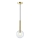 Lampadario a sospensione con filo NIKO 1xG9/9W/230V diametro 15 cm oro