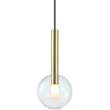Lampadario a sospensione con filo NIKO 1xG9/9W/230V diametro 15 cm oro
