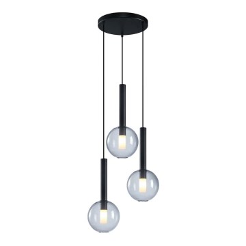 Lampadario a sospensione con filo NIKO 3xG9/9W/230V nero