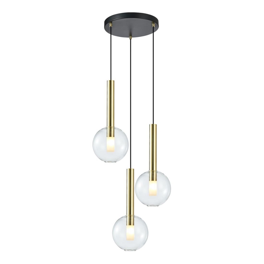 Lampadario a sospensione con filo NIKO 3xG9/9W/230V oro