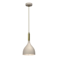 Lampadario a sospensione con filo NOAK 1xE27/15W/230V beige/oro