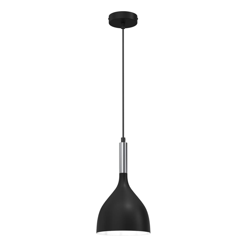 Lampadario a sospensione con filo NOAK 1xE27/15W/230V nero/cromo lucido