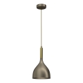 Lampadario a sospensione con filo NOAK 1xE27/15W/230V ottone/oro