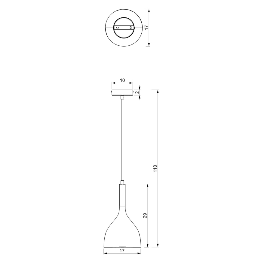 Lampadario a sospensione con filo NOAK 1xE27/60W/230V bianco/oro