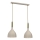 Lampadario a sospensione con filo NOAK 2xE27/15W/230V beige/oro