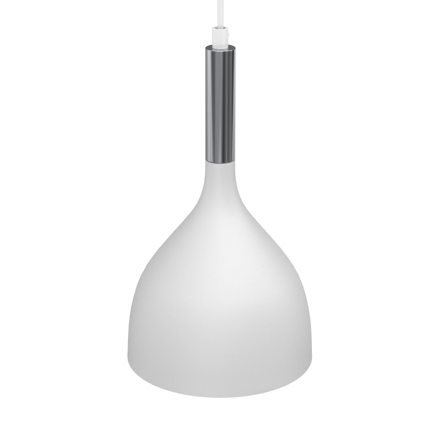 Lampadario a sospensione con filo NOAK 2xE27/15W/230V bianco/cromo lucido
