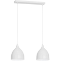 Lampadario a sospensione con filo NOAK 2xE27/15W/230V bianco