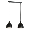 Lampadario a sospensione con filo NOAK 2xE27/15W/230V nero