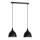 Lampadario a sospensione con filo NOAK 2xE27/15W/230V nero