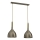 Lampadario a sospensione con filo NOAK 2xE27/15W/230V ottone/oro