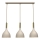 Lampadario a sospensione con filo NOAK 3xE27/15W/230V beige/oro