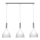 Lampadario a sospensione con filo NOAK 3xE27/15W/230V bianco/cromo lucido