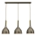 Lampadario a sospensione con filo NOAK 3xE27/15W/230V ottone/oro
