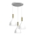 Lampadario a sospensione con filo NOAK 3xE27/60W/230V bianco/oro