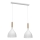 Lampadario a sospensione con filo NOAK WOOD 2xE27/60W/230V