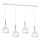 Lampadario a sospensione con filo NOAK WOOD 4xE27/60W/230V bianco/legno