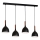 Lampadario a sospensione con filo NOAK WOOD 4xE27/60W/230V nero/legno scuro