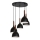 Lampadario a sospensione con filo NOAK WOOD 5xE27/60W/230V nero/legno scuro