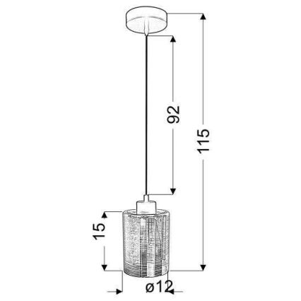 Lampadario a sospensione con filo NOCTURNO 1xE27/40W/230V
