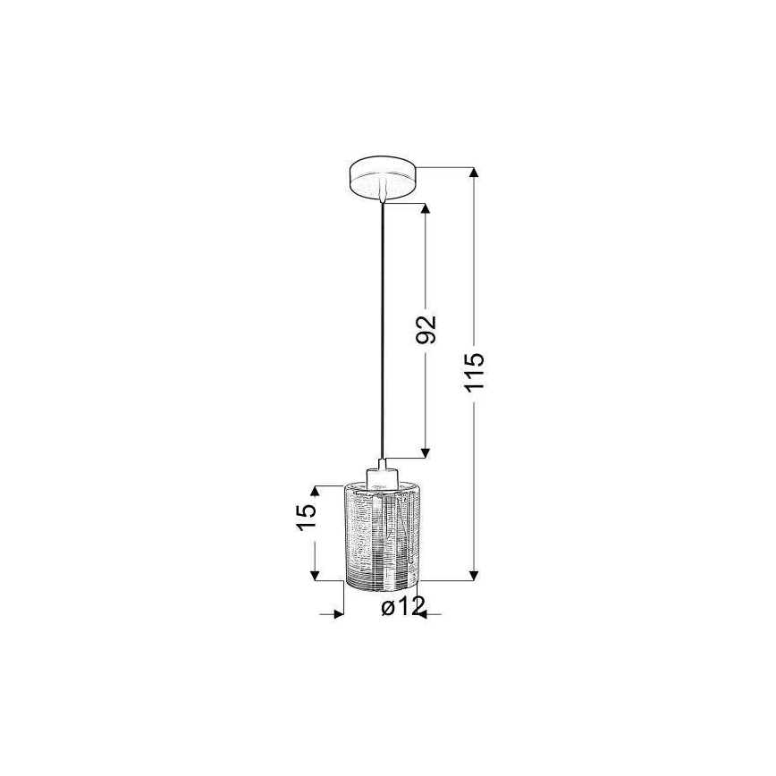Lampadario a sospensione con filo NOCTURNO 1xE27/40W/230V