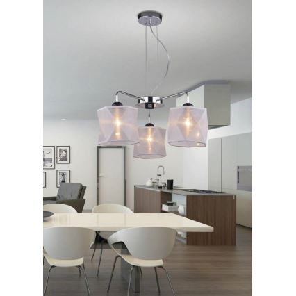 Lampadario a sospensione con filo NOSJA 3xE27/40W/230V