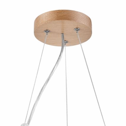 Lampadario a sospensione con filo OAK 2xE27/60W/230V quercia ø 37 cm