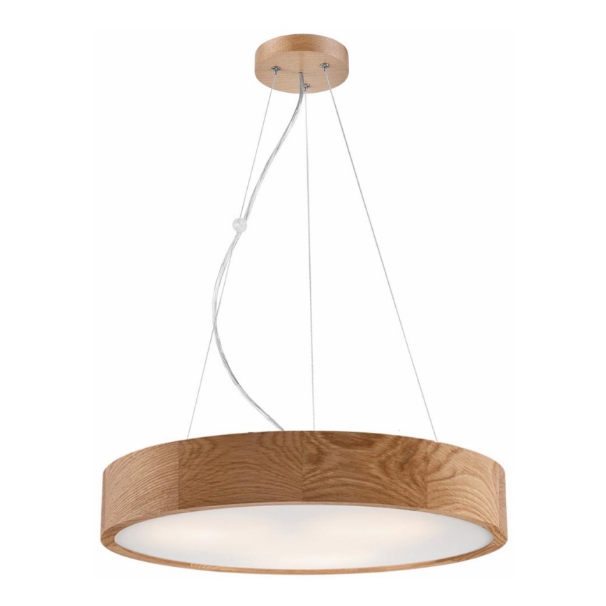 Lampadario a sospensione con filo OAK 3xE27/60W/230V quercia ø 47,5 cm - FSC certificato