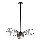 Lampadario a sospensione con filo OGGI 1xE27/40W/230V diametro 60 cm nero