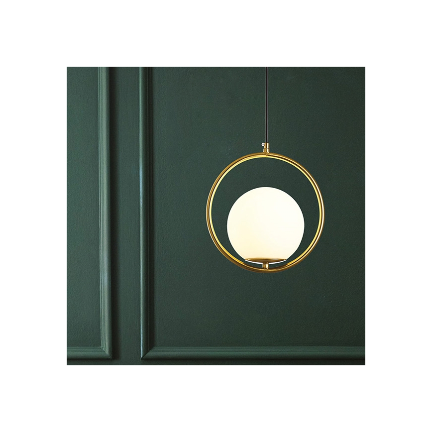 Lampadario a sospensione con filo ORBA 1xE27/15W/230V ottone