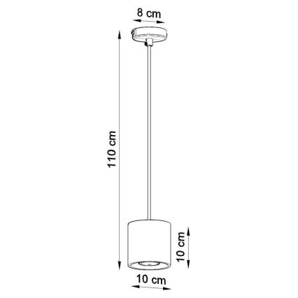 Lampadario a sospensione con filo ORBIS 1 1xGU10/40W/230V bianco