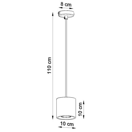 Lampadario a sospensione con filo ORBIS 1 1xGU10/40W/230V grigio