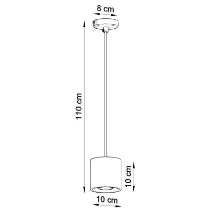 Lampadario a sospensione con filo ORBIS 1 1xGU10/40W/230V nero