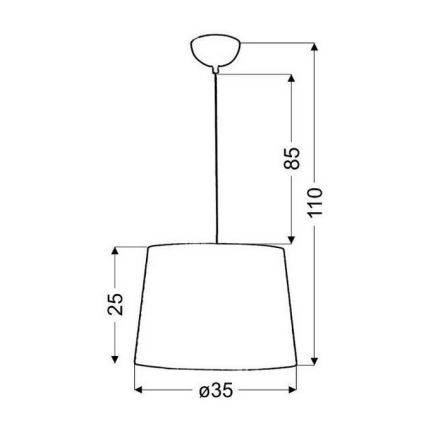 Lampadario a sospensione con filo ORLANDO 1xE27/60W/230V