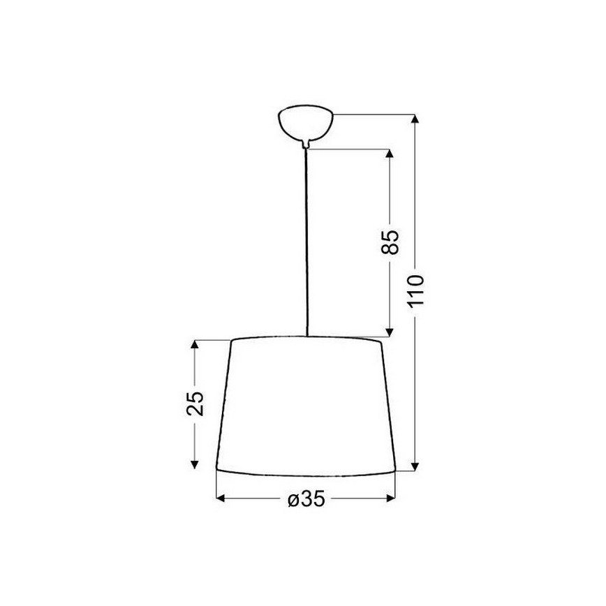 Lampadario a sospensione con filo ORLANDO 1xE27/60W/230V