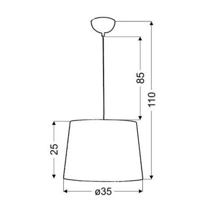 Lampadario a sospensione con filo ORLANDO 1xE27/60W/230V