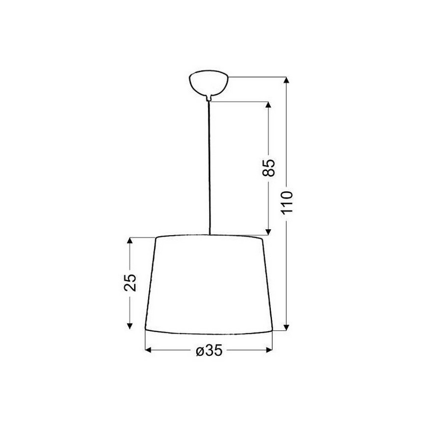 Lampadario a sospensione con filo ORLANDO 1xE27/60W/230V