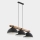 Lampadario a sospensione con filo OSLO 3xE27/60W/230V nero/legno