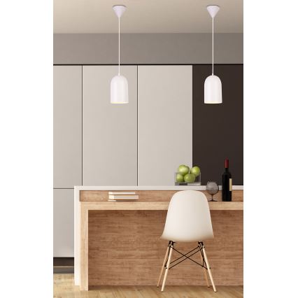 Lampadario a sospensione con filo OSS 1xE27/40W/230V bianco