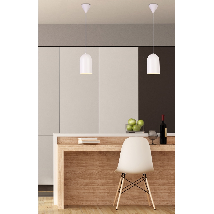 Lampadario a sospensione con filo OSS 1xE27/40W/230V bianco