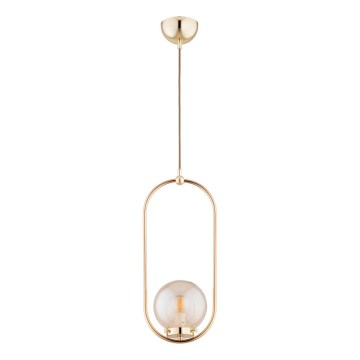 Lampadario a sospensione con filo OVAL 1xE14/10W/230V oro
