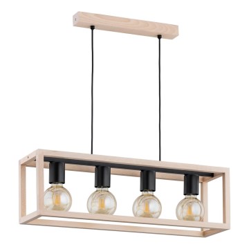 Lampadario a sospensione con filo PAKO 4xE27/15W/230V beige