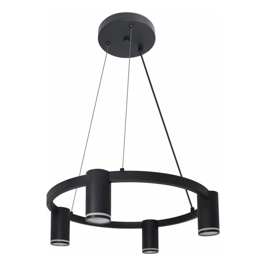 Lampadario a sospensione con filo PARIGI 4xGU10/12W/230V nero