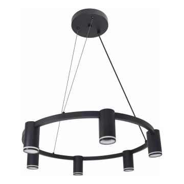 Lampadario a sospensione con filo PARIGI 6xGU10/12W/230V nero