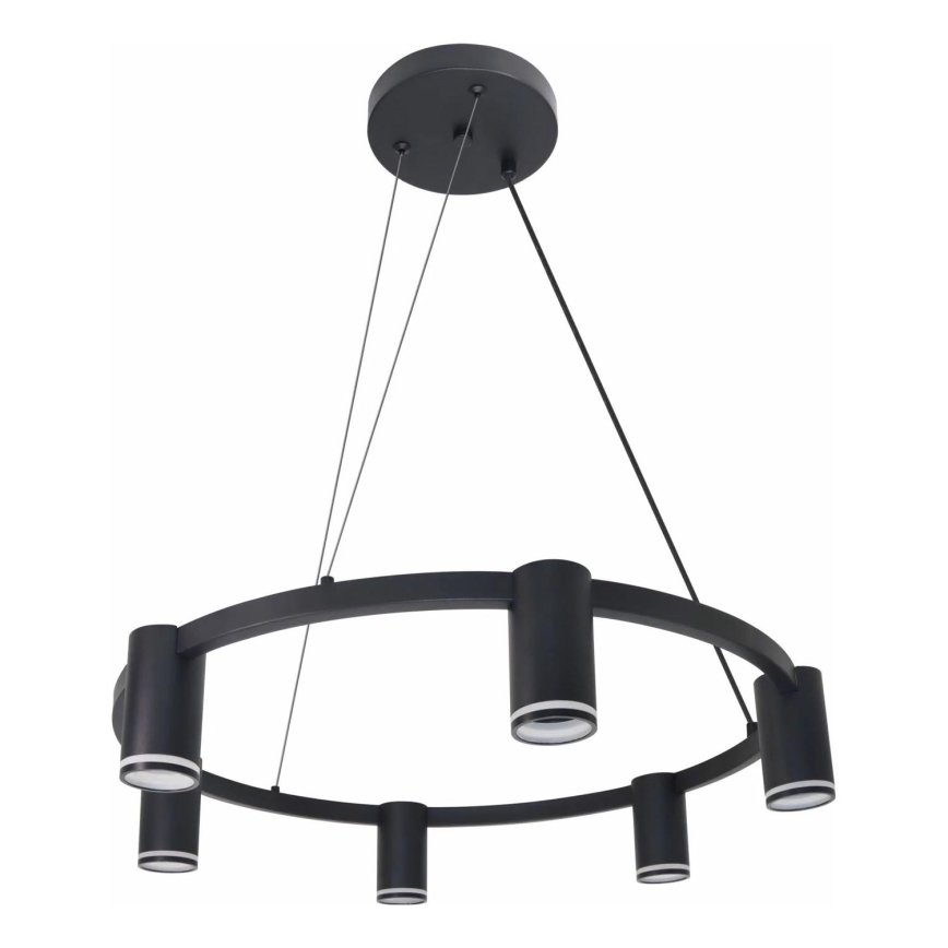 Lampadario a sospensione con filo PARIGI 6xGU10/12W/230V nero
