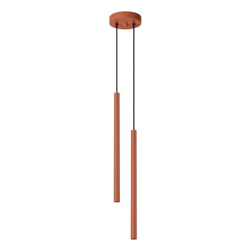 Lampadario a sospensione con filo PASTELO 2xG9/8W/230V rosso