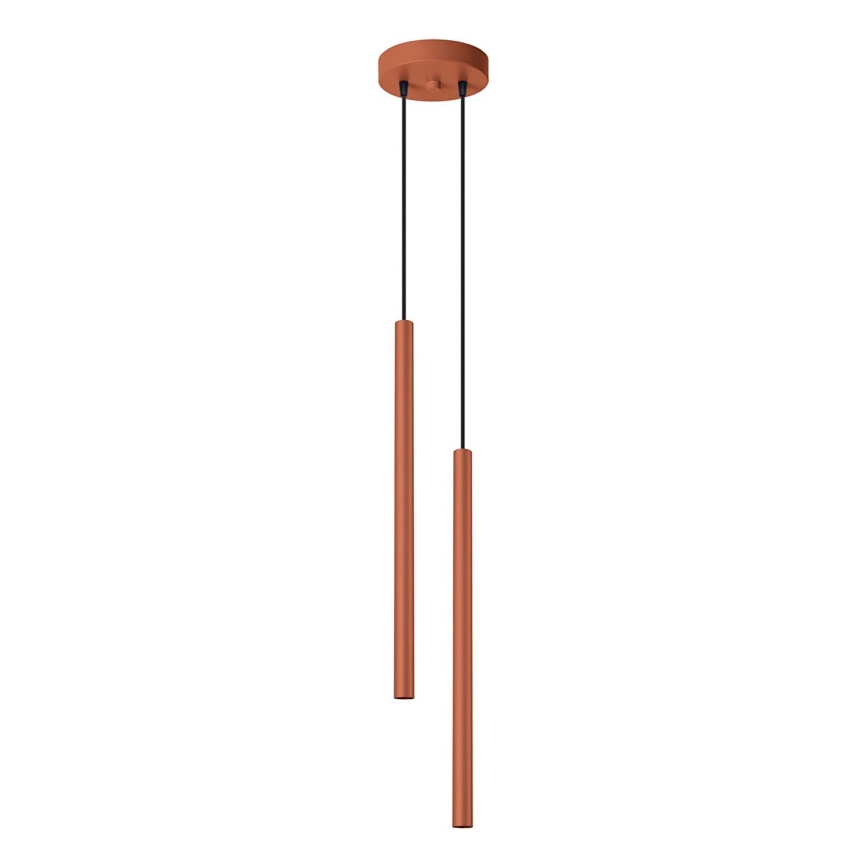 Lampadario a sospensione con filo PASTELO 2xG9/8W/230V rosso