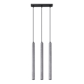 Lampadario a sospensione con filo PASTELO 3xG9/8W/230V calcestruzzo