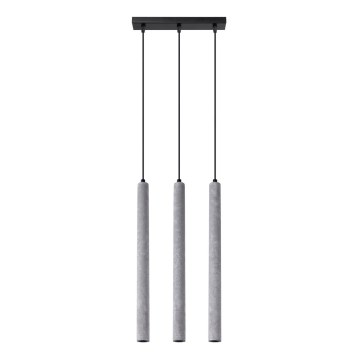 Lampadario a sospensione con filo PASTELO 3xG9/8W/230V calcestruzzo